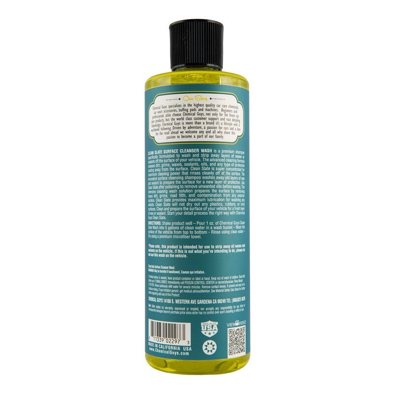 Chemical Guys Clean Slate Surface Cleanser Wash Soap – 16oz Discount
