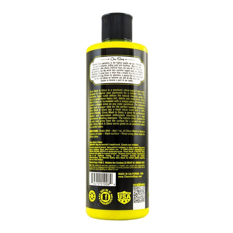 Chemical Guys Citrus Wash & Gloss Concentrated Car Wash – 16oz Discount