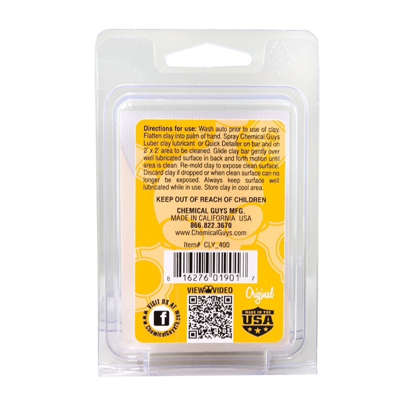 Chemical Guys OG Clay Bar (Light/Medium Duty) – Yellow Hot on Sale