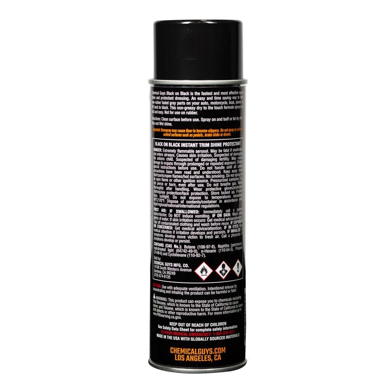Chemical Guys Black on Black Instant Trim Shine Spray Dressing – 11oz (Aerosol) Online