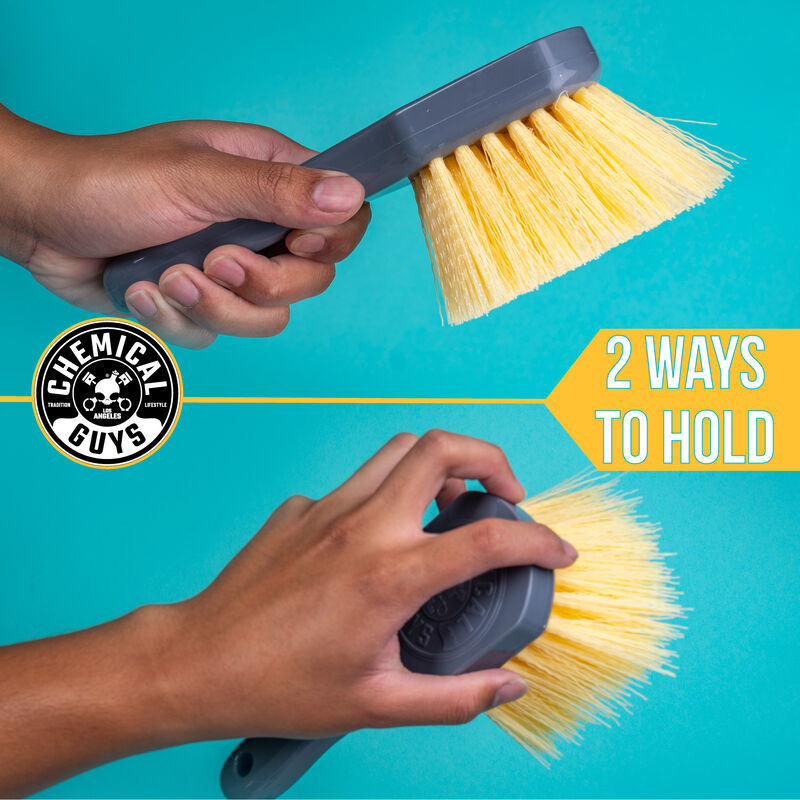 Chemical Guys Stiffy Brush For Carpets & Durable Surfaces – Yellow on Sale