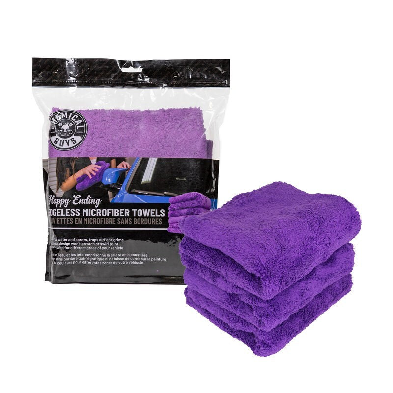 Chemical Guys Ultra Edgeless Microfiber Towel – 16in x 16in – Blue – 3 Pack Online Hot Sale